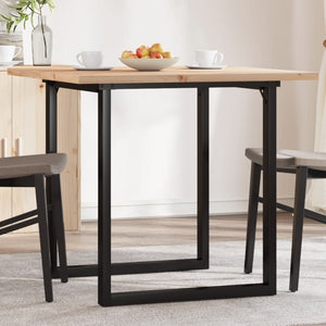 Esstisch Kiefer Massivholz 90x90 cm mit Stahlgestell
