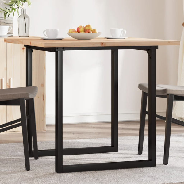 Esstisch Kiefer Massivholz 90x90 cm mit Stahlgestell