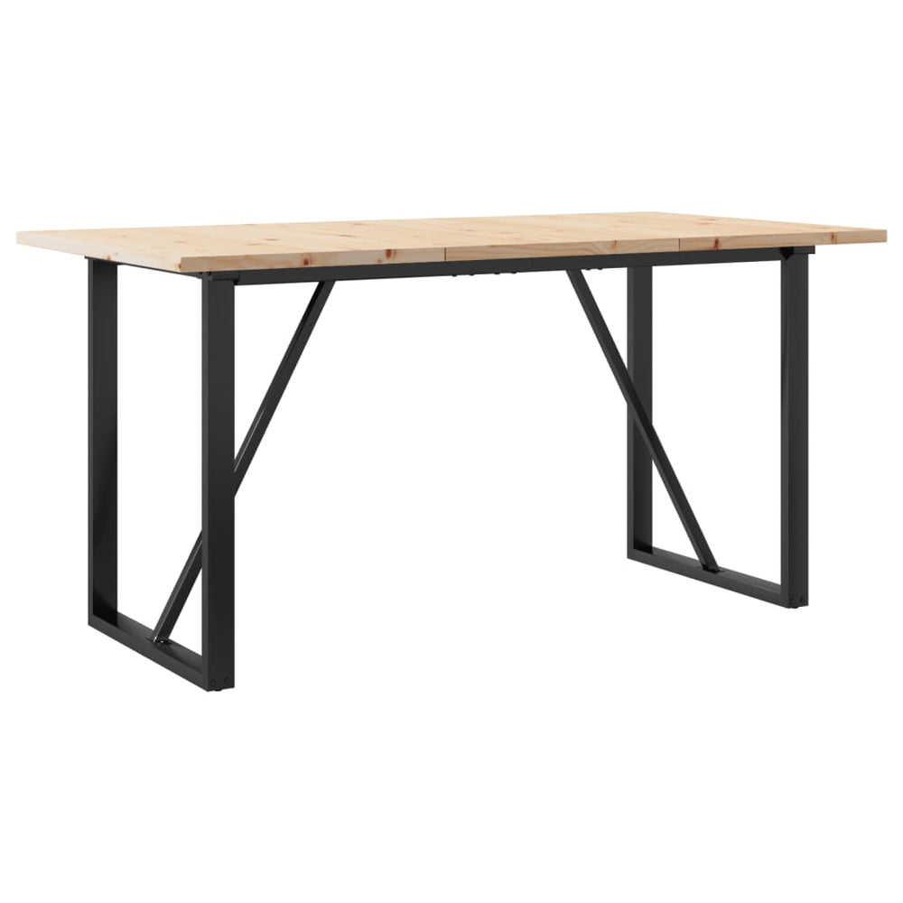 Esstisch Kiefer Massivholz & Stahl, 140x80 cm