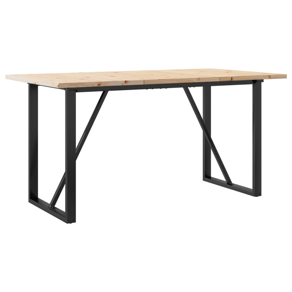 Esstisch Kiefer Massivholz & Stahl 160x80 cm