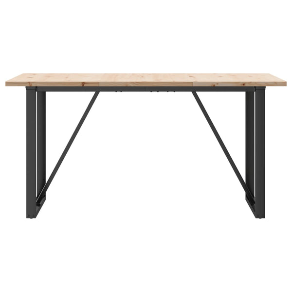 Esstisch Kiefer Massivholz & Stahl 160x80 cm