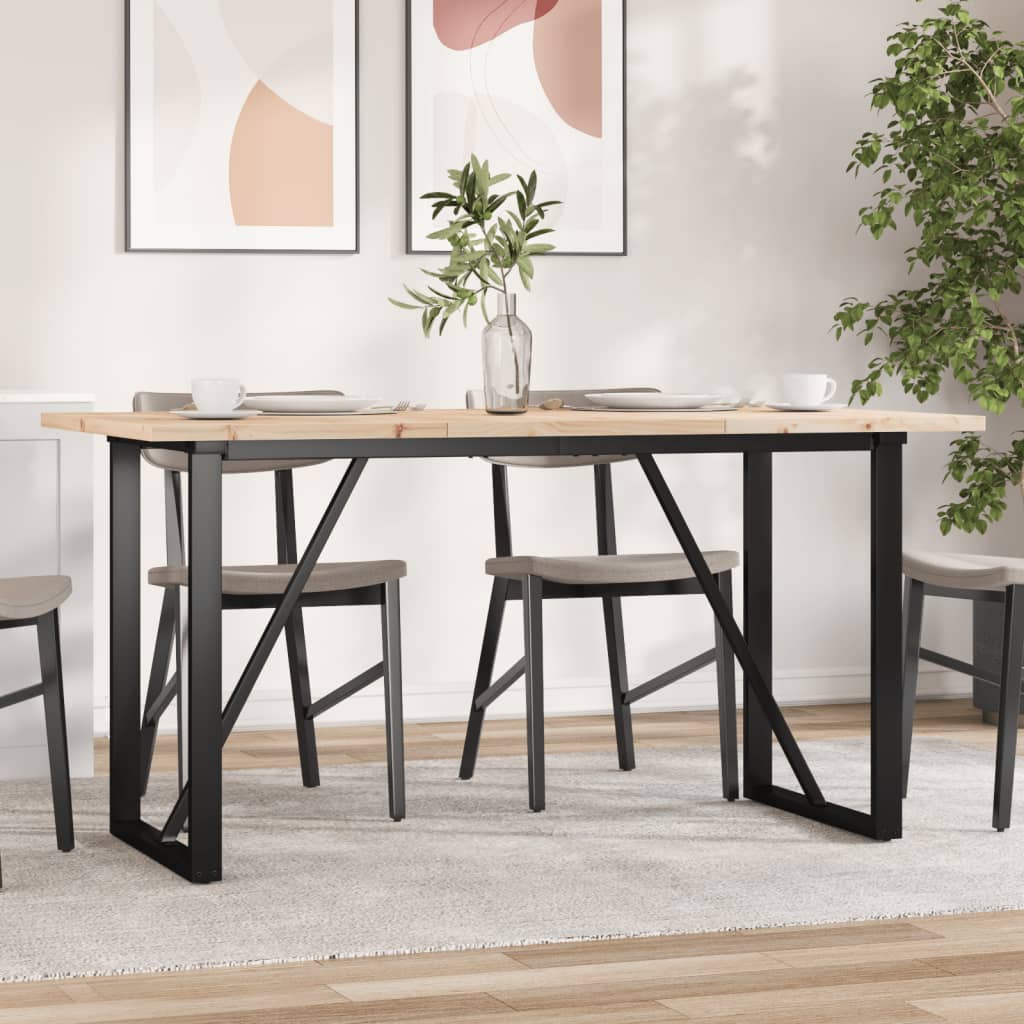 Esstisch Kiefer Massivholz & Stahl 160x80 cm
