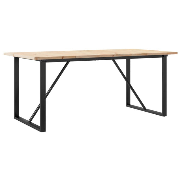Esstisch Kiefer Massivholz & Stahl 180x90 cm
