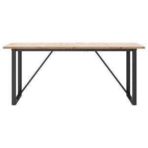 Esstisch Kiefer Massivholz & Stahl 180x90 cm