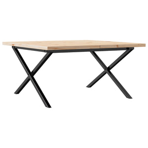 Couchtisch Kiefer Massivholz & Stahl, 80x80 cm