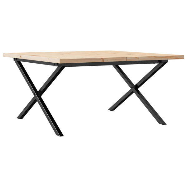 Couchtisch Kiefer Massivholz & Stahl 90x90 cm