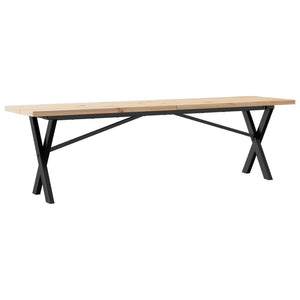 Couchtisch Kiefer Massivholz X-Gestell 160cm