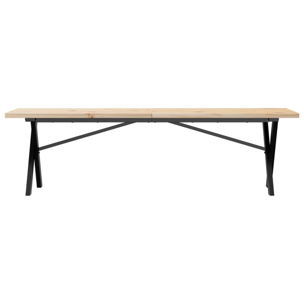 Couchtisch Kiefer Massivholz X-Gestell 160cm