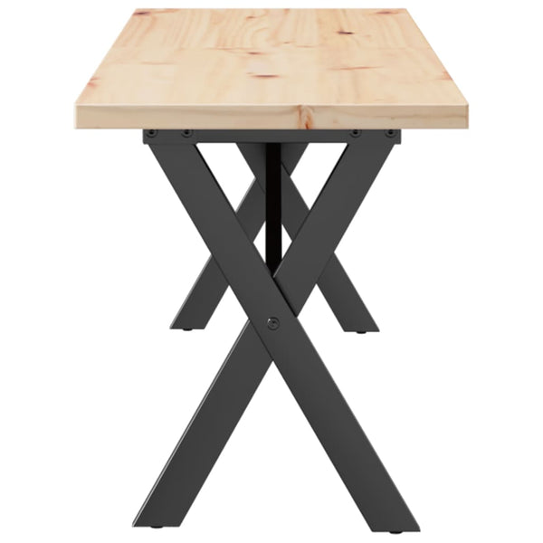 Couchtisch Kiefer Massivholz X-Gestell 160cm