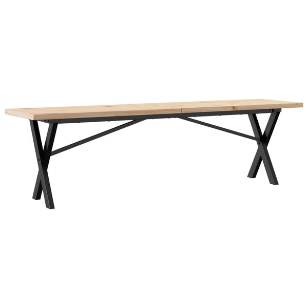 Couchtisch Kiefer Massivholz X-Gestell 160cm