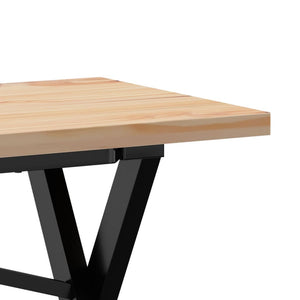Couchtisch Kiefer Massivholz X-Gestell 160cm