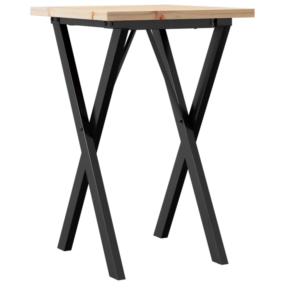 Esstisch Kiefer Massivholz & Stahl X-Gestell
