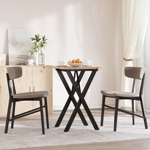 Esstisch Kiefer Massivholz & Stahl X-Gestell