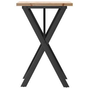Esstisch Kiefer Massivholz & Stahl X-Gestell