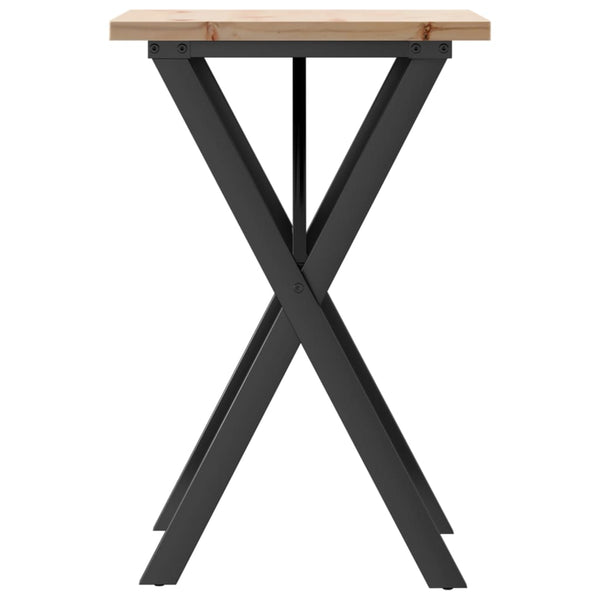 Esstisch Kiefer Massivholz & Stahl X-Gestell