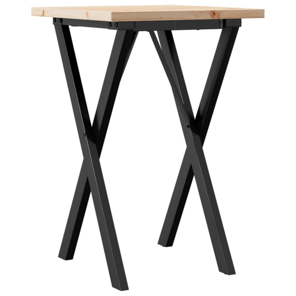Esstisch Kiefer Massivholz & Stahl X-Gestell