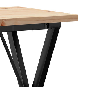 Esstisch Kiefer Massivholz & Stahl X-Gestell