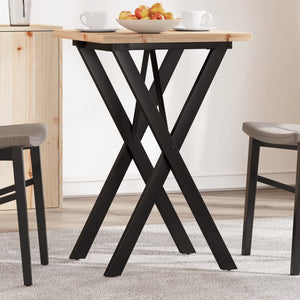 Esstisch Kiefer Massivholz & Stahl X-Gestell