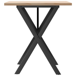 Esstisch Kiefer Massivholz Stahl X-Gestell 70x70 cm