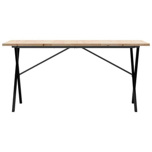 Esstisch Kiefer Massivholz & Stahl X-Gestell