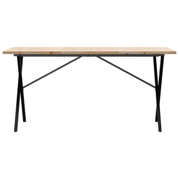 Esstisch Kiefer Massivholz & Stahl X-Gestell