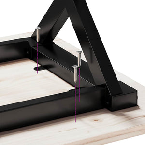 Esstisch Kiefer Massivholz & Stahl X-Gestell