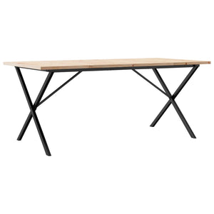 Esstisch Kiefer Massivholz & Stahl X-Gestell 180 cm