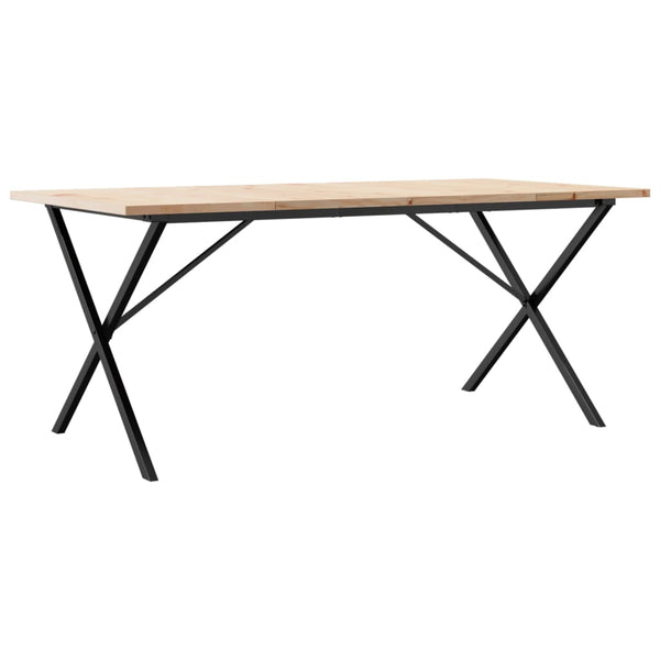Esstisch Kiefer Massivholz & Stahl X-Gestell 180 cm