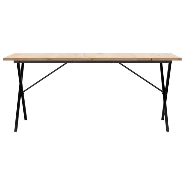 Esstisch Kiefer Massivholz & Stahl X-Gestell 180 cm