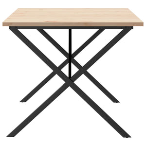 Esstisch Kiefer Massivholz & Stahl X-Gestell 180 cm