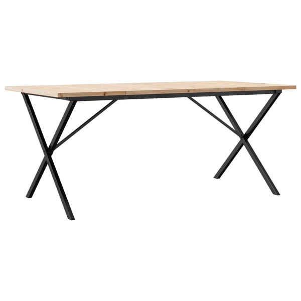 Esstisch Kiefer Massivholz & Stahl X-Gestell 180 cm