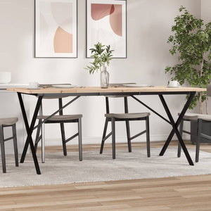 Esstisch Kiefer Massivholz & Stahl X-Gestell 180 cm