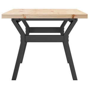 vidaXL Table basse à piètement en Y 80x50x40,5 cm en bois de pin massif et acier