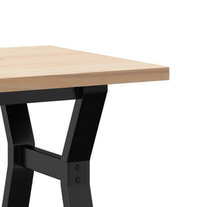 Couchtisch Kiefer Massivholz Stahl Y-Gestell 100x50 cm