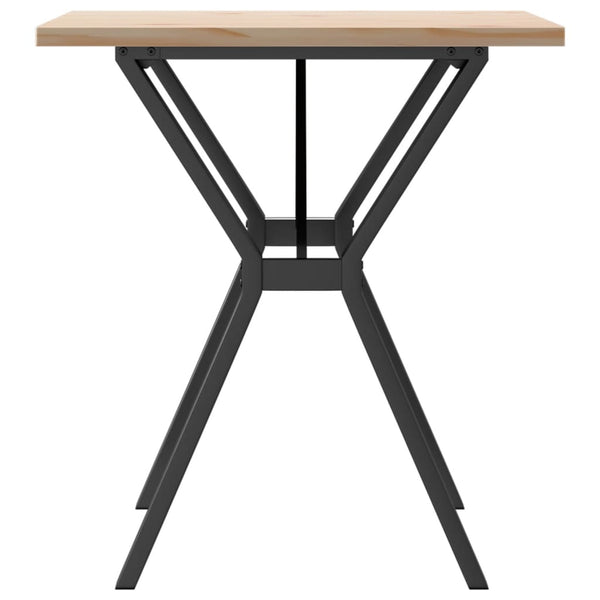 Esstisch Kiefer Massivholz & Stahl, 70x70 cm