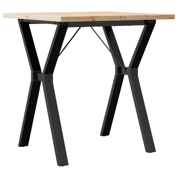 Esstisch Kiefer Massivholz & Stahl, 70x70 cm