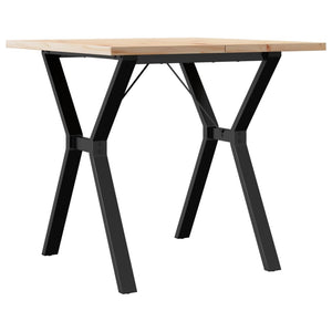 Esstisch Kiefer Massivholz & Stahl Y-Gestell 80x80 cm