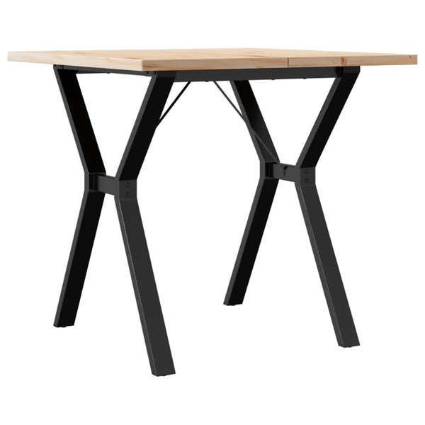 Esstisch Kiefer Massivholz & Stahl Y-Gestell 80x80 cm