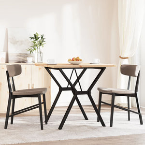 Esstisch Kiefer Massivholz & Stahl Y-Gestell 80x80 cm