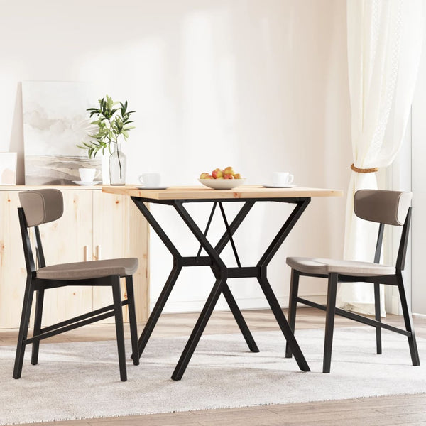 Esstisch Kiefer Massivholz & Stahl Y-Gestell 80x80 cm