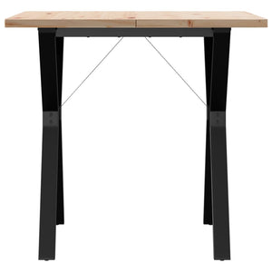 Esstisch Kiefer Massivholz & Stahl Y-Gestell 80x80 cm