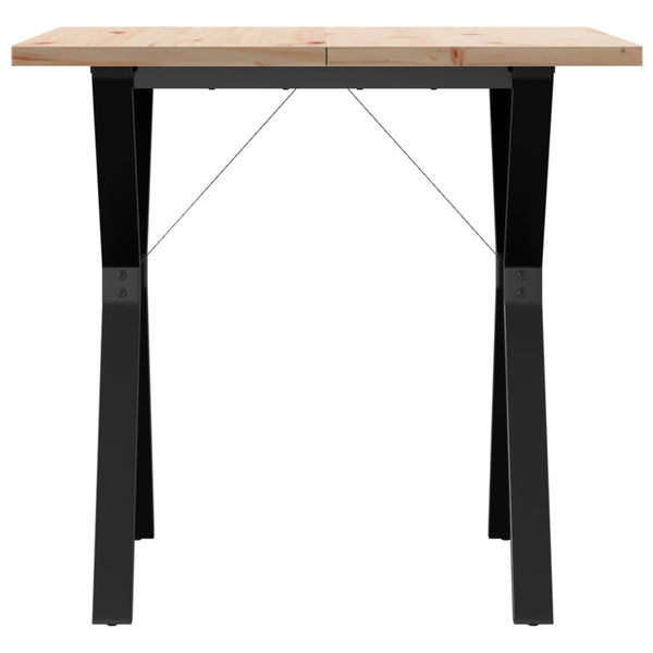 Esstisch Kiefer Massivholz & Stahl Y-Gestell 80x80 cm