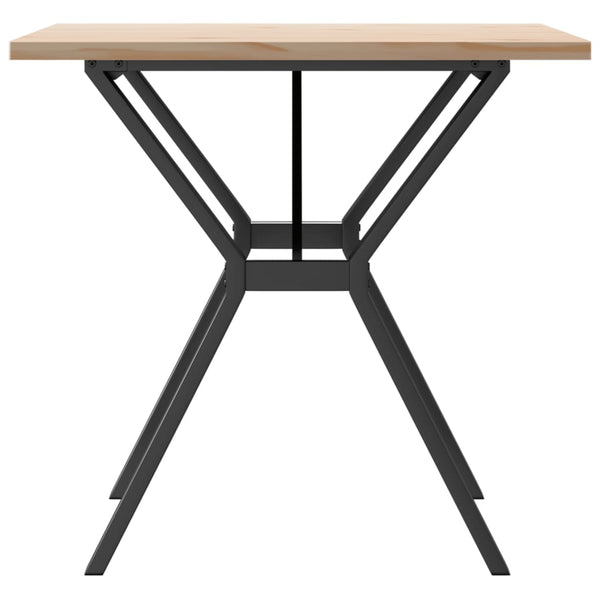 Esstisch Kiefer Massivholz & Stahl Y-Gestell 80x80 cm