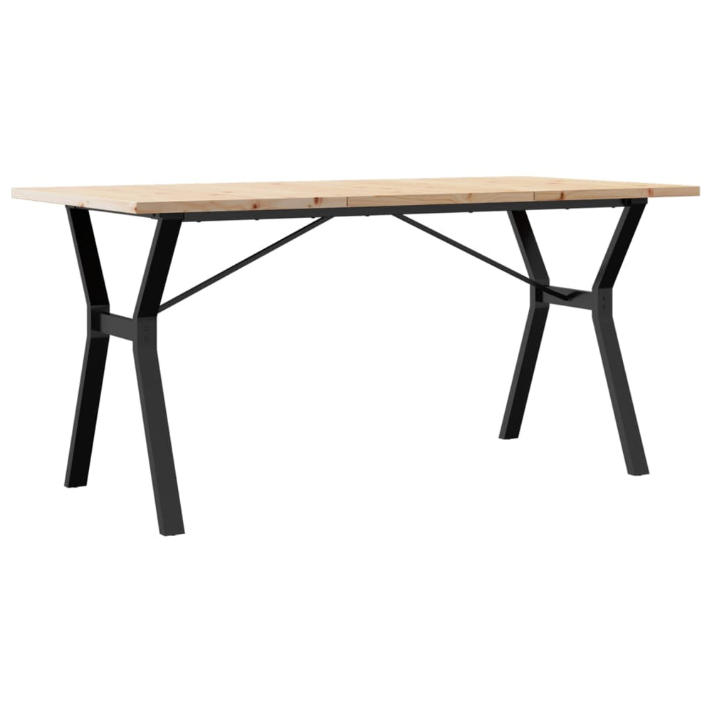 Esstisch Kiefer Massivholz & Stahl, 140 cm
