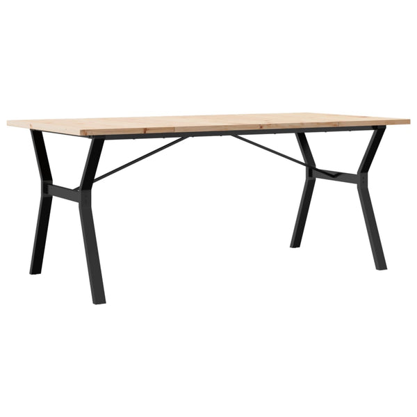 Esstisch Kiefer Massivholz & Stahl, 180 cm
