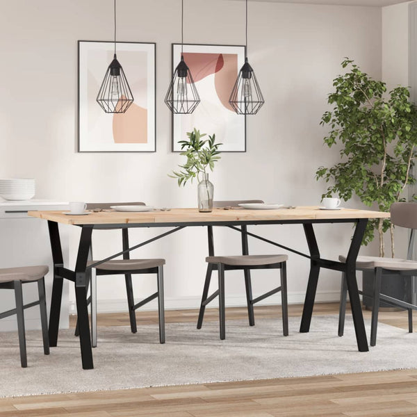 Esstisch Kiefer Massivholz & Stahl, 180 cm