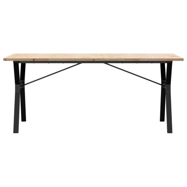 Esstisch Kiefer Massivholz & Stahl, 180 cm