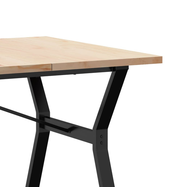 Esstisch Kiefer Massivholz & Stahl, 180 cm