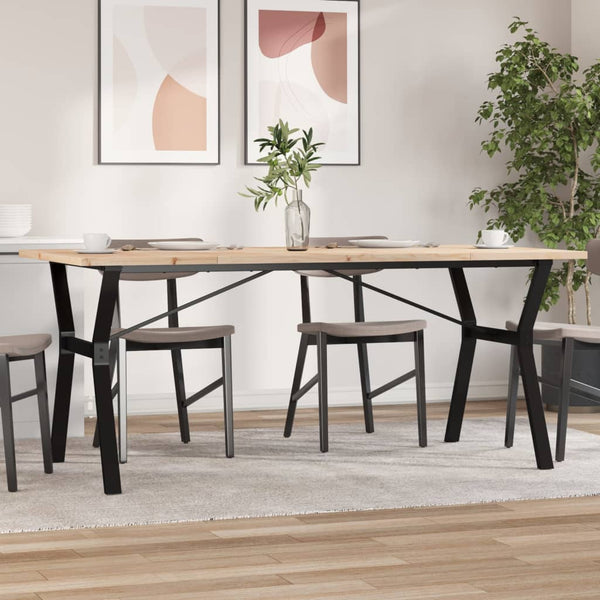 Esstisch Kiefer Massivholz & Stahl, 180 cm