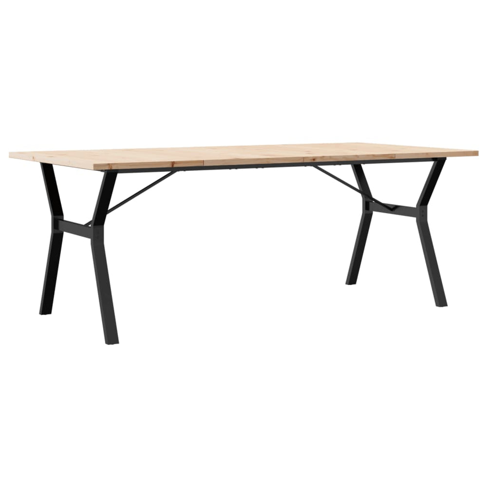 Esstisch Kiefer Massivholz & Stahl Y-Gestell 200cm